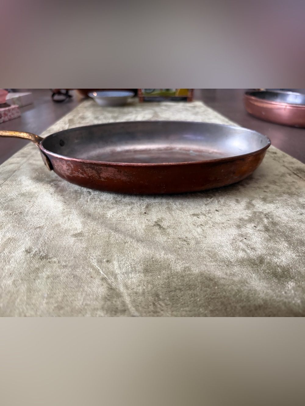 Copper Frying Pan - Rustic Copper Finish